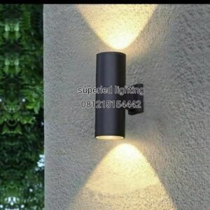 Lampu dinding outdoor 2 arah Bulat
