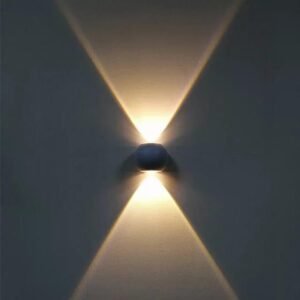 Lampu Dinding Outdoor 2 Watt Bulat