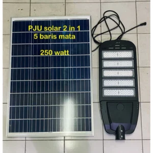Lampu Jalan Solar Cell 2 in 1 Black